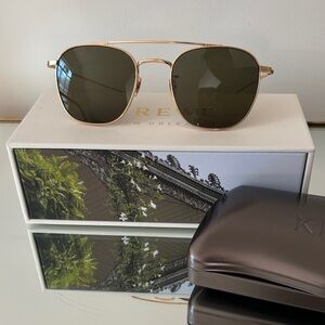 KREWE Gold and Black Sunglasses